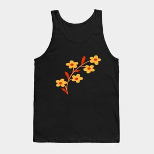 Flower stem orange Tank Top